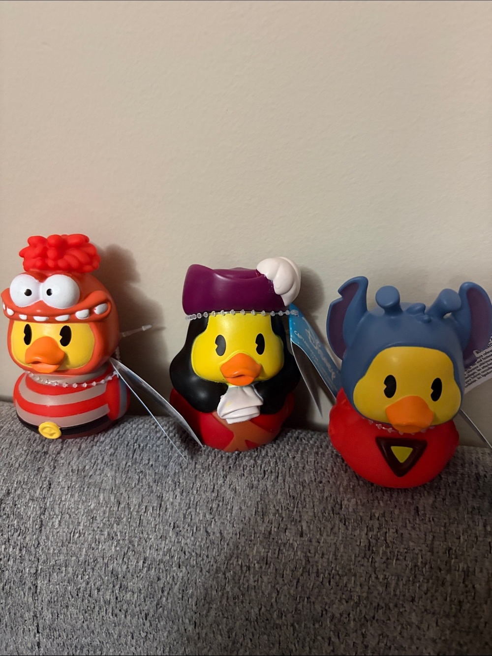Disney Costumed Rubber Duck Trio - Red, Purple & Blue